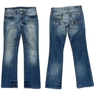 Vintage Citizens of Humanity Faded Ultra Low Rise Waist Bootcut Jeans Size 27